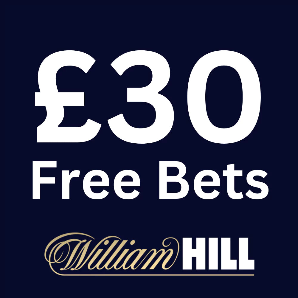 Graphic showing £30 free bet offer from William Hill