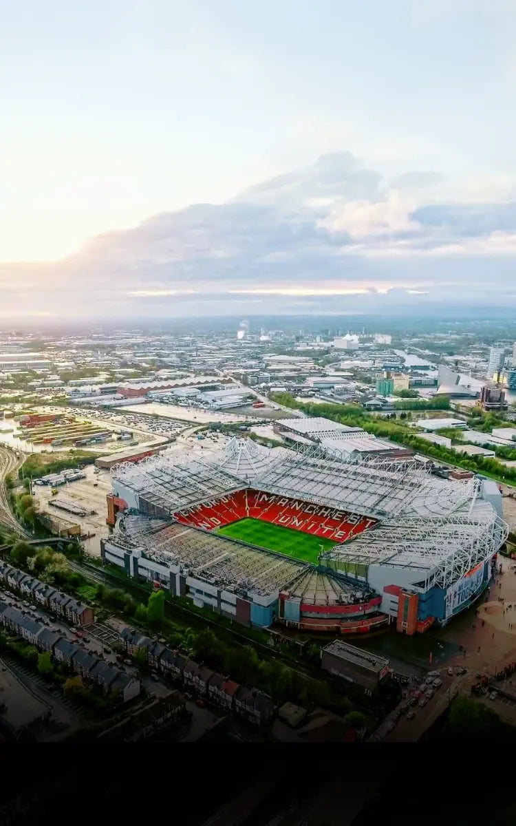 Birds eye view of a football stadium